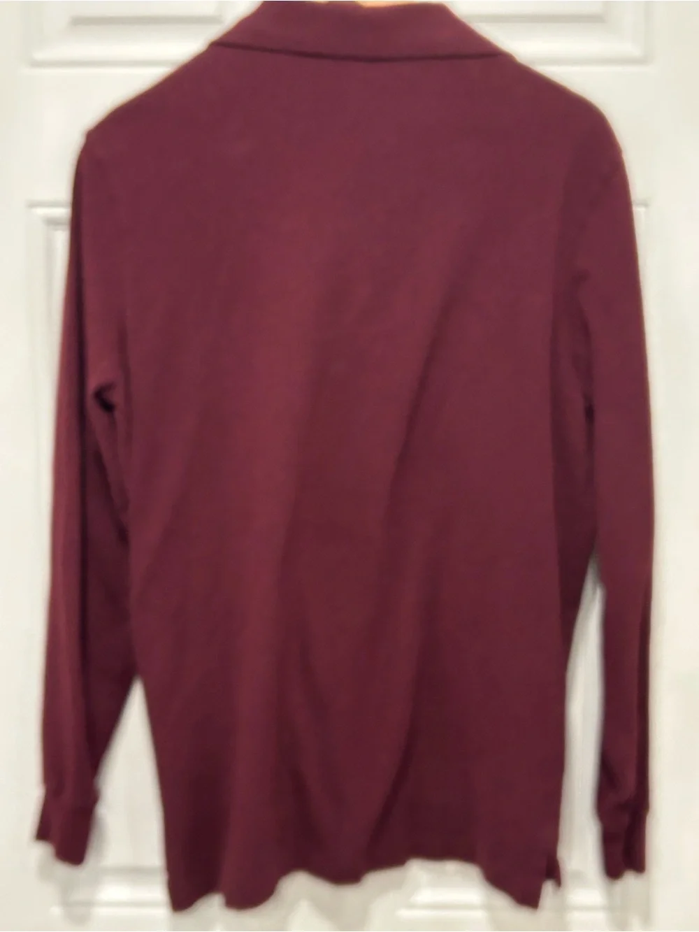 Polo Ralph Lauren Men’s Classic Fit Long Sleeve Mesh Polo Maroon Preppy Medium